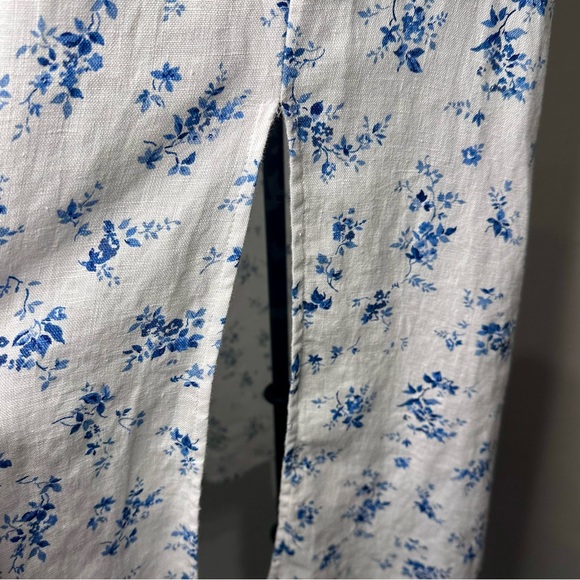 Reformation | Marbella linen floral midi dress puff sleeve - Picture 6 of 11